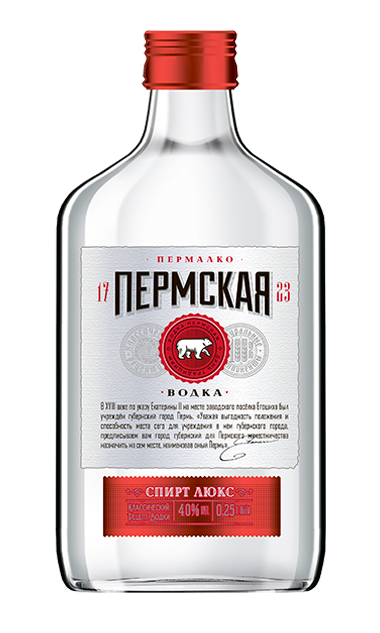 Водка <br>ПЕРМСКАЯ - 0.25 L фляжка : Водка <br>ПЕРМСКАЯ