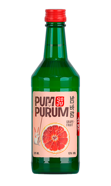 Соджу PUM PURUM GRAPEFRUIT<br>(ПУМ ПУРУМ «ГРЕЙПФРУТ») - 0.375 L : Соджу PUM PURUM GRAPEFRUIT<br>(ПУМ ПУРУМ «ГРЕЙПФРУТ»)